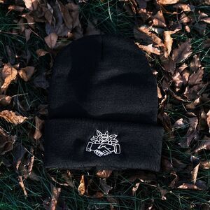 NWT, South Shore Sad • American Traditional Design Black Beanie